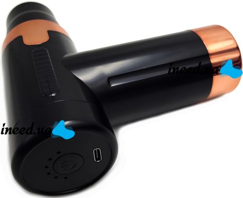 Мышечный ударный массажер Smart Fascia Massager JY-760 4 насадки, ручной перкуссионный вибромассажер пистолет для мышц тела на аккумулятор JY760