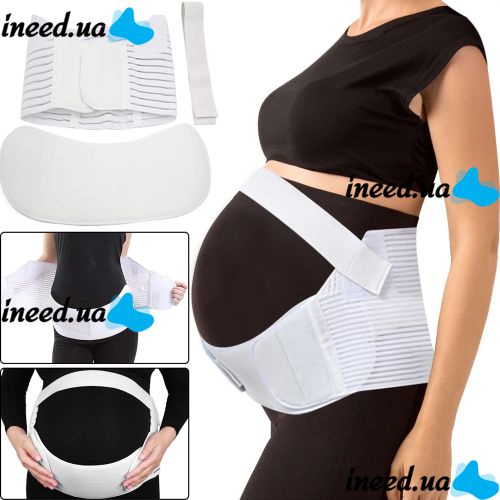 Elastic bandage Vitaly Prenatal Belt NJ-138 for pregnant women prenatal and postpartum, Breathable Belt for abdominal and back support with Velcro White