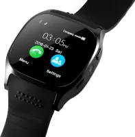 Наручные Смарт часы Smart Watch T8 Black c камерой, диктофоном и фитнес трекером, аккумуляторные умные Bluetooth часы с пульсометром Черные
