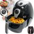 Аерофритюрниця мультипіч Domotec Airfryer Ms-3220 4.5 л з функцією аерогрилю для приготування їжі без масла 1300W, безмаслянная фритюрниця Чорна