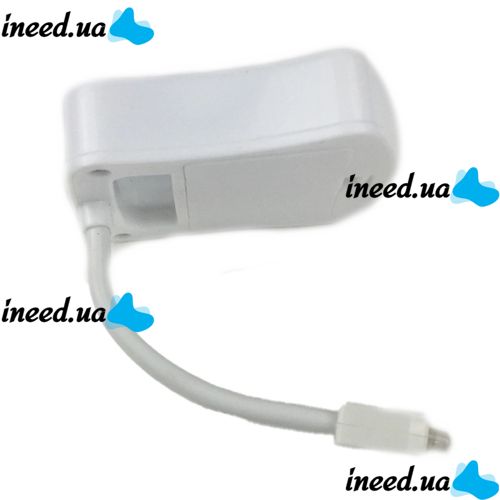 Автономная цветная LED подсветка Light Bowl Toilet Led для унитаза с датчиком движения и света 8 цветов, Светодиодный светильник в унитаз Белый