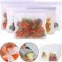 Reusable Vacuum Bags Slip Lock Storage Bag LY-435 15 Pieces for Food Preservation Set of Silicone Food Storage Bags Transparent