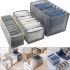 A set of storage organizers Box Closet Organize 3 pieces, a set for organizing clothes in the closet compartments for sorting into 7 cells