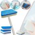 Щітка для чищення ванни і плитки Glass Eraser LY-516 2 в 1 трапецієподібна губка для миття підлоги, стін і вікон з довгою ручкою і змінними насадками