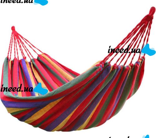 Suspended hammock 190x80 cm without slats Orange, single Mexican cotton fabric hammock without crossbars for lounging with cover, bag