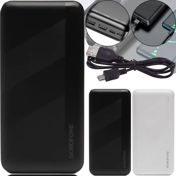 Внешний аккумулятор повербанк Power Bank Borofone BJ27A 20000mAh 15W 2USB TYPE-C с быстрой зарядкой, Портативное зарядное устройство батарея 3 выхода