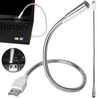 Гибка лампа USB LED Light 35 см для подсветки клавиатуры ноутбука , портативная металлическая подсветка на гибкой ножке для повербанка