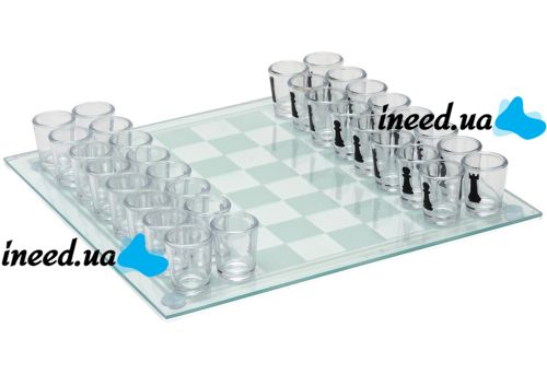 Подарочный игровой набор Пьяные шахматы Game Chess GB-086 настольная алко игра 25х25 см комплект шахмат рюмок и стеклянной доской для взрослых