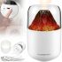Зволожувач повітря нічник Вулкан Humidifier Y10 280 мл настільний ультразвуковий аромадифузор зі світлодіодним LED підсвічуванням USB Lamp JSQ-1 Білий