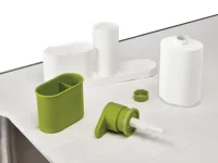 Универсальный органайзер для раковины с дозатором Sink Base Plus 3 в 1, Кухонный держатель подставка для губки и мыла на раковину Салатовый