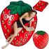 Пляжное 3D покрывало Bigmouth Beach Blanket Strawberry YX0012 безворсовый пляжный коврик 152х122 см подстилка полотенце для пикника и пляжа Клубника