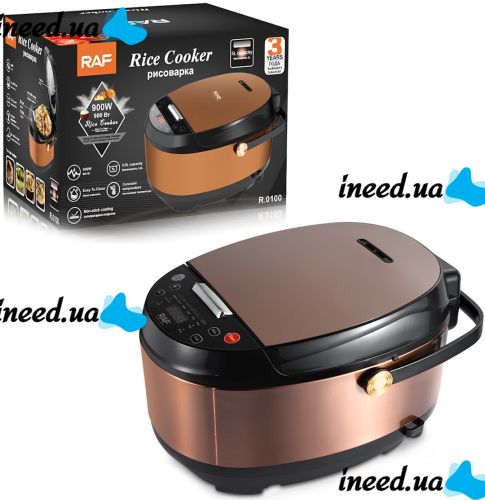 ACKILISS ACL0100 5-Liter Electric Multicooker with 10 Programs, 900W, Steamer and Air Fryer, LED Display, Timer, and Non-Stick Coating