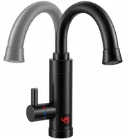 Проточный водонагреватель Delimano RX-011 Black цифровой бойлер с нижним подключением 3200W электрический нагреватель воды на кран с LCD дисплеем