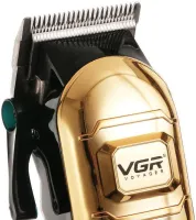 VGR V-268 10W cordless hair trimmer, 3 interchangeable attachments, cordless men's beard and moustache trimmer with LED display USB