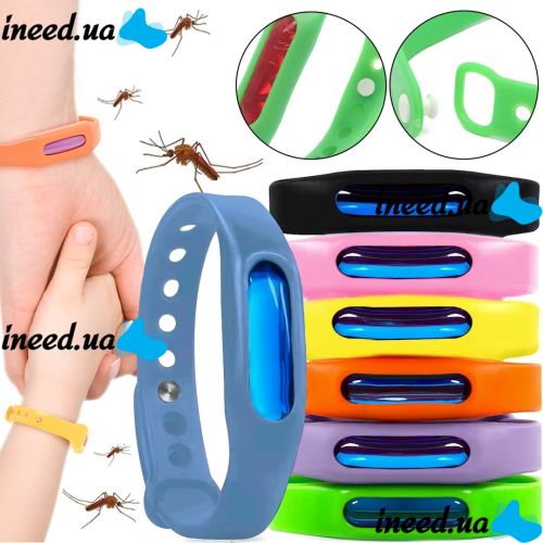 Силиконовый браслет от комаров и мошек Mosquito Bracelet антимоскитное средство с капсулой для защиты и отпугивания насекомых для детей и взрослых