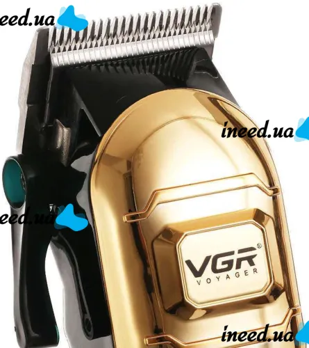 VGR V-268 10W cordless hair trimmer, 3 interchangeable attachments, cordless men's beard and moustache trimmer with LED display USB
