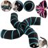 Folding cat play tunnel Spiral Cat Tunnel B15103 25 cm folding 4-sided rustling maze with hanging toy for cats 4 entrances