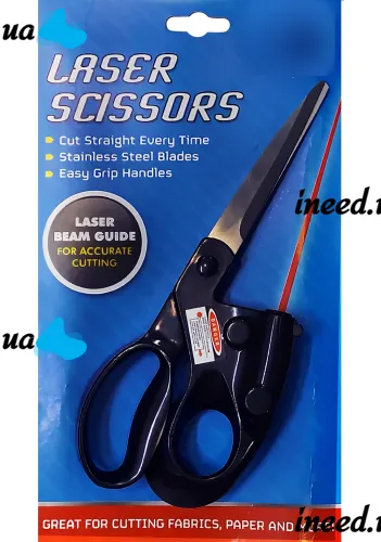 Швейные ножницы с лазерным указателем Laser Scissors LP01 21 см портняжные ножницы для кроя и шитья с лазером для точного разрезания ткани и бумаги