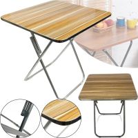 Туристический раскладной квадратный стол Square Folding Table 60х60х70 см для пикника, Складной алюминиевый столик МДФ для кемпинга Коричневый