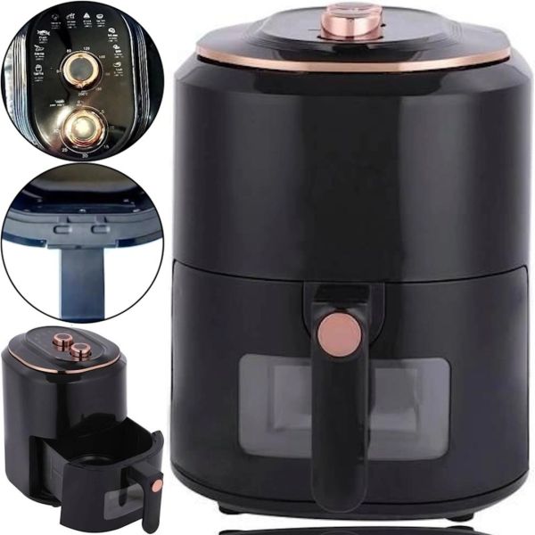 Безмаслянная аэрофритюрница мультипечь Volyx Air Fryer Extra Large Capacity ST-609 7.5л 3800W для приготовления еды, Электрическая фритюрница 8567