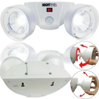 Уличный настенный светодиодный фонарь прожектор Cordless Night Eyes ULK-N22 с датчиком движения, Беспроводной светильник на стену от батареек Белый
