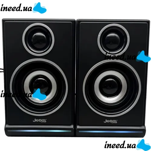 Провідні комп'ютерні колонки Jedel S-578 2.0 6W стерео RGB колонка з регулюванням гучності, акустика з підсвічуванням для ПК і ноутбука від USB