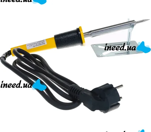 Контактный электрический паяльник Mastertool 44-0009 80W электропаяльник на подставке для соединения и пайки деталей и проводов от сети 220V WL-9