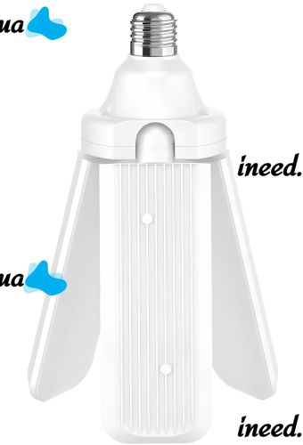 Светодиодная складная лампа Fan Blade Led 45W с цоколем E27 аккумуляторный раскладной тройной фонарь трансформер на три лопасти 220V Холодный белый