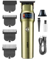 Беспроводная машинка для стрижки волос VGR V-991 5W 4 сменные насадки, аккумуляторный мужской триммер для окантовки бороды и усов с LED дисплеем USB