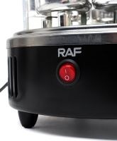 Вертикальная электрошашлычница RAF R.8612 1000W на 6 шампуров, электрическая настольная шашлычница со съемным поддоном и защитным кожухом для дома