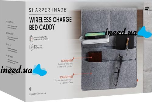 Фетровый органайзер для хранения мелочей Wireless Charge Bed Caddy подвесной тканевый чехол, прикроватная сумка с карманами для пульта и мелочей