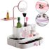 Cosmetics organizer Cosmetic organizer and mirror 7009 table box with mirror and drawers, shelves for storing jewelry White