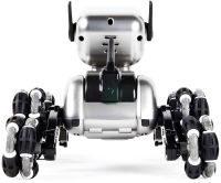 Stunt Dog Robot Champions Stunt Robot Dog is an eight-wheeled puppy with sound and light effects on a remote control and USB gestures