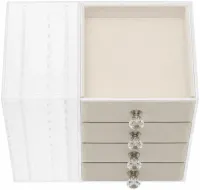 Шкатулка для хранения ювелирных украшений Jewelry Box LD-1033 акриловый органайзер с ящиками на 6 секций для бижутерии и аксессуаров XL-1831