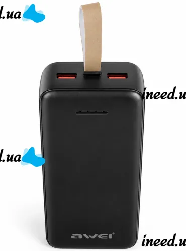 Портативное зарядное устройство Power Bank Awei J111B 50000 мАч 22.5W внешний аккумулятор повербанк с быстрой зарядкой для телефона IOS Android