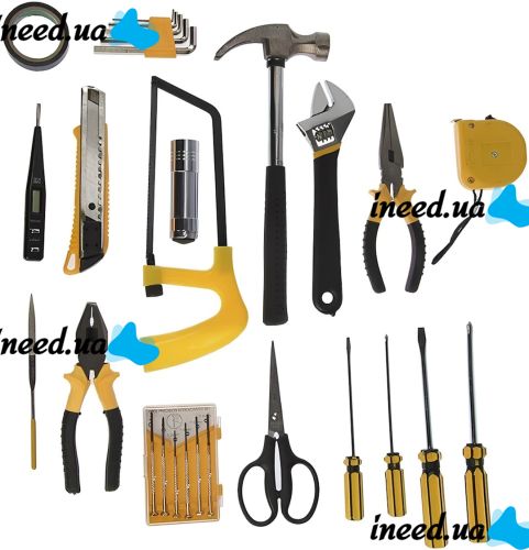 Набор инструментов для дома Lechg Tools LC8027 27 предметов в чемодане, универсальный комплект слесарных инструментов для ремонта в кейсе SJ8027