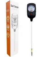Анализатор грунта для измерения влажности Soil Tester S-9 3 в 1 тестер измеритель для контроля pH и плодородия для сада, огорода и комнатных растений