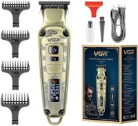 Аккумуляторная машинка для стрижки волос VGR V-901 5W беспроводной мужской триммер для стрижки и окантовки бороды и усов со сменными насадками V901