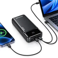Портативное зарядное устройство Power Bank Awei PA-92 20000 мАч 22.5W внешний аккумулятор повербанк с быстрой зарядкой и дисплеем для телефона Type-C
