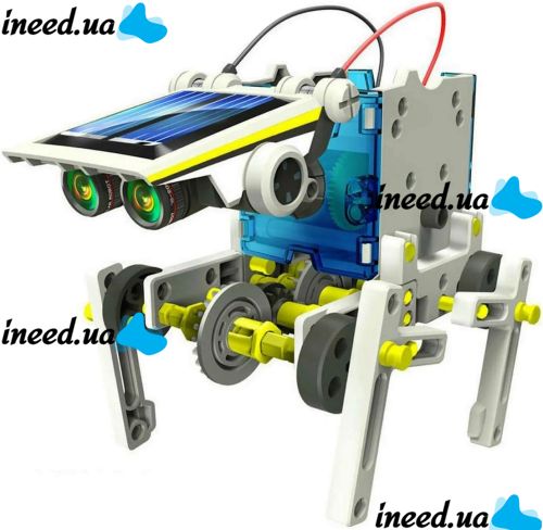 Развивающий робот конструктор Solar Robot 14 в 1 роботостроение на солнечной батареи, игрушка трансформер на 2 уровня сложности для детей от 10 лет