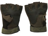 Тактические перчатки с открытыми пальцами Glove Support 7844 беспалые мужские военные перчатки с противоударными вставками для защиты костяшек Хаки