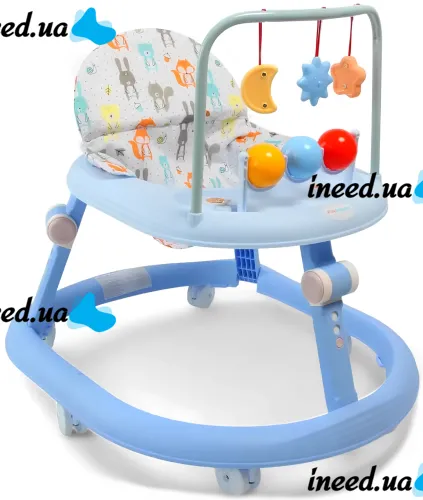 Детские игровые ходунки Fun Moment X-624 с музыкальной панелью, развивающие складные бегунки с погремушками на колесиках для малышей от 6 месяцев