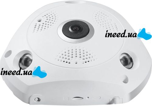 Потолочная IP камера видеонаблюдения VR Camera V300 360° беспроводная панорамная видеокамера на потолок с ИК подсветкой и микрофоном Wi-Fi VRCam
