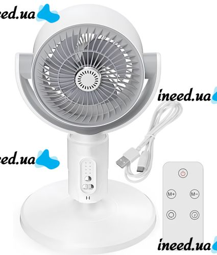 Floor standing cordless fan Circulation Fan F1 tabletop air cooler with remote control, timer and height adjustment 5 modes from USB