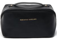 Косметичка органайзер для хранения косметики Rose Of Mon's Land Beauty Box Bag женская дорожная сумка с ручкой, водонепроницаемая Mons Черная