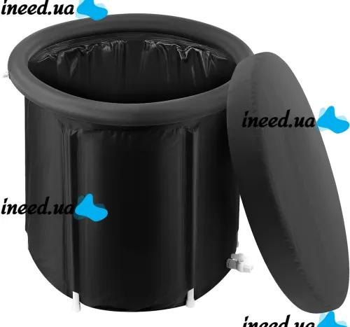 Надувная бочка для моржевания Ice Bath Spa BF-300 300 л круглая каркасная ванна для ледяной терапии и восстановления, купель для холодных ванн