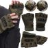 Тактичні рукавички з відкритими пальцями Glove Support 7844 безпалі чоловічі військові рукавички з протиударними вставками для захисту кісточок Хакі