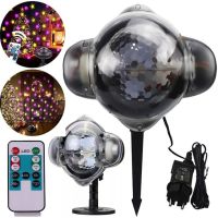Уличный лазерный LED проектор Christmas Snowfall Projector WL-808 Снегопад с пультом, Светодиодный новогодний дискошар, Новогодняя уличная подсветка 