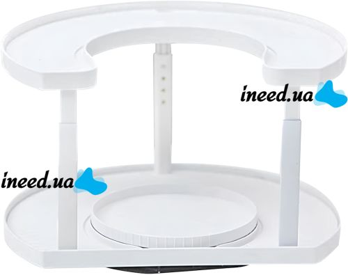 Спецовница Spice Spinner Organizer ZB-918 двухуровневый поворотный органайзер полка для хранения специй, подставка стеллаж для приправ и соусов