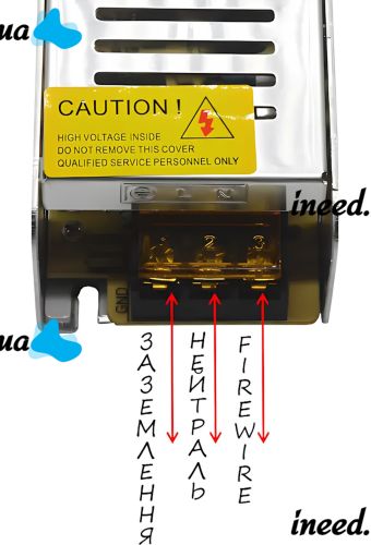 Імпульсний блок живлення Metal Long 12V 35A 420W S-420 - 12 мережевий адаптер з пасивним охолодженням для світлодіодних LED ламп в металевому корпусі